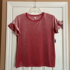Old Navy pink sparkly short sleeve shirt